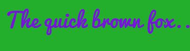 Image with Font Color 7812DF and Background Color 23AE2C
